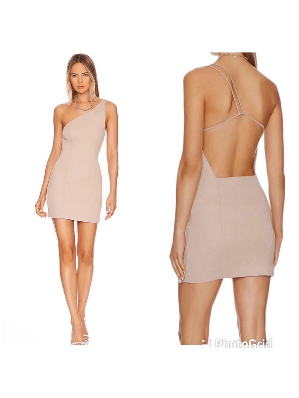 GAUGE81 Revolve Colorado One Shoulder Mini Dress Natural $320